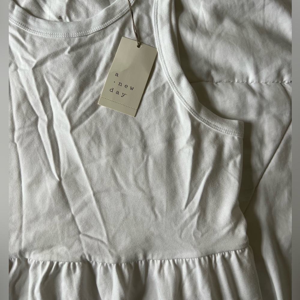 Sleeveless White Midi Dress with Pockets